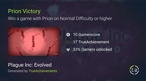Prion Victory achievement in Plague Inc: Evolved.